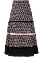 Vivetta Patterned Bow Detail Skirt - Black