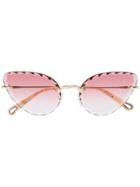 Chloé Eyewear Rosie Cat-eye Sunglasses - Pink