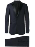 Z Zegna Peaked Lapel Two-piece Suit, Men's, Size: 54, Black, Wool/cupro