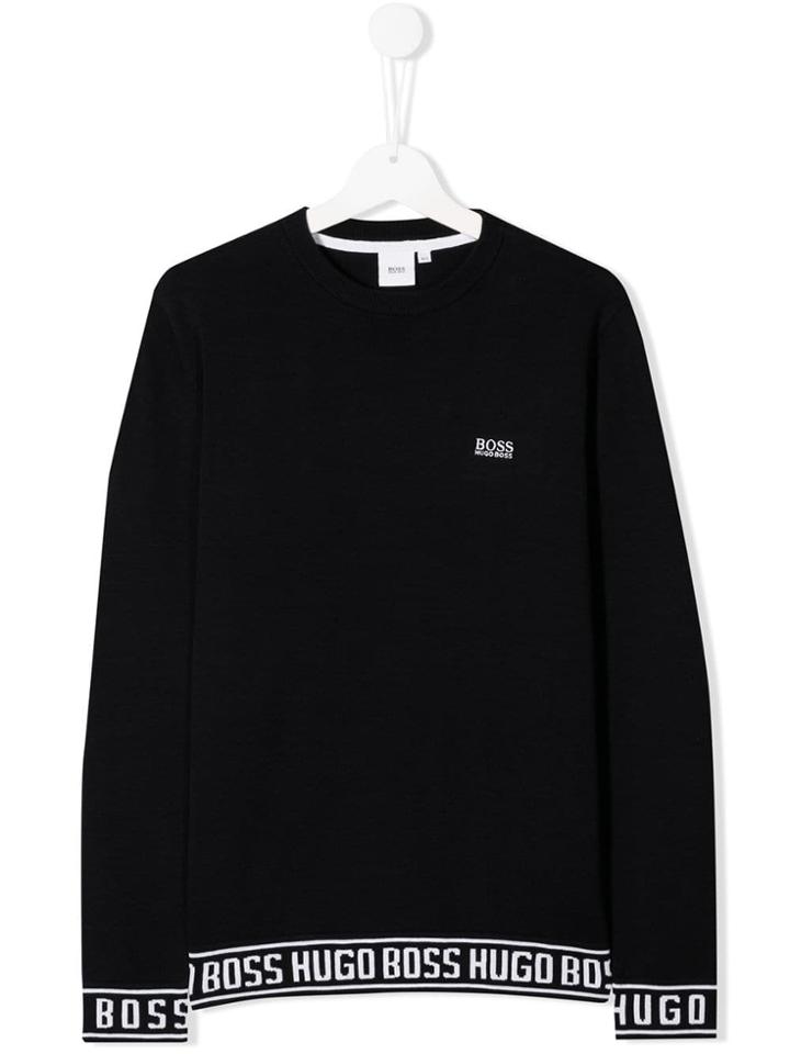 Boss Kids Crew Neck Sweatshirt - Black