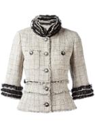 Chanel Vintage Fringed Tweed Jacket, Women's, Size: 38, Nude/neutrals