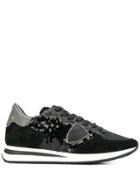Philippe Model Tropez Sequin-embellished Sneakers - Black