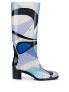 Emilio Pucci Alex Print Boots - Blue