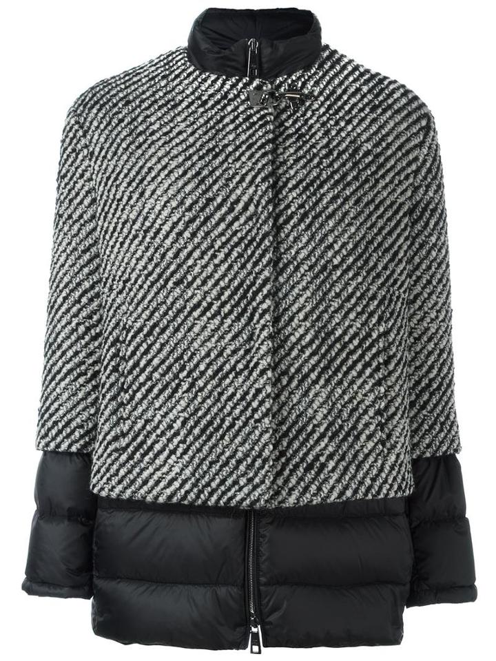 Fay Panelled Jacket, Women's, Size: Medium, Black, Feather Down/polyamide/wool