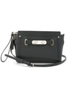 Coach Pebble Coach Swagger Wristlet, Women's, Black, Leather