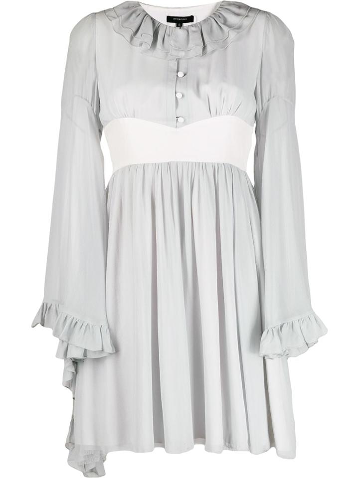 Unconditional Distressed Silk Midi Dress - Grey