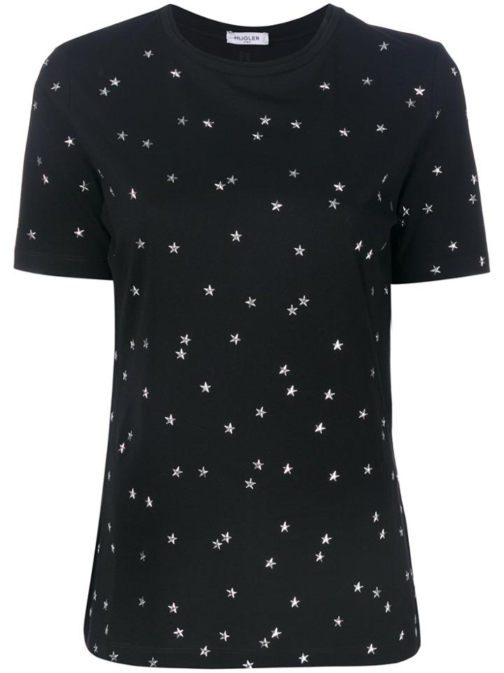 Mugler Short Sleeved Star T-shirt - Black