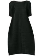 Pleats Please By Issey Miyake Structured Boat Neck Cocktail Dress -