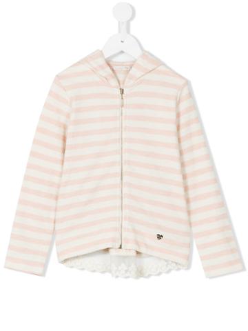 Liu Jo Kids - Striped Hoodie - Kids - Cotton - 4 Yrs, White