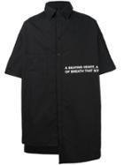 Barbara I Gongini Print Detail Oversize Shirt, Men's, Size: 46, Black, Cotton