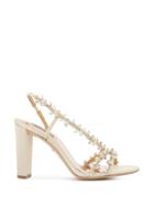 Badgley Mischka Felda Embellished Sandals - White