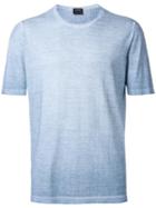 Jil Sander Round Neck T-shirt, Men's, Size: 52, Blue, Cotton