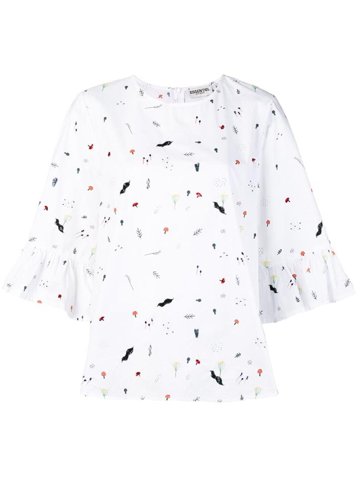 Essentiel Antwerp Multi-print Blouse - White