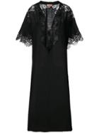 Ermanno Scervino Oversized Lace Insert Dress - Black