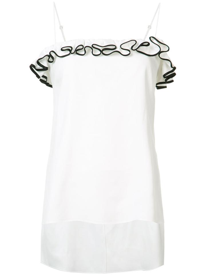 Adam Lippes Ruffle-hem Vest Top, Women's, Size: 2, White, Viscose