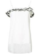 Adam Lippes Ruffle-hem Vest Top, Women's, Size: 2, White, Viscose