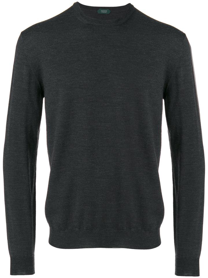 Zanone Crew Neck Sweater - Grey