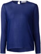 Fleur Du Mal 'the Essential' Blouse, Women's, Size: Large, Blue, Silk