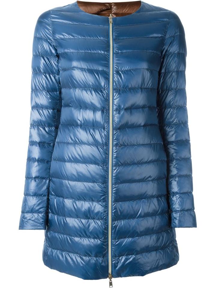 Herno Reversible Padded Coat, Women's, Size: 42, Blue, Polyamide/feather Down