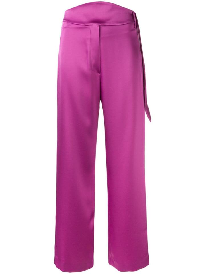 Nanushka Maye Satin Trousers - Purple