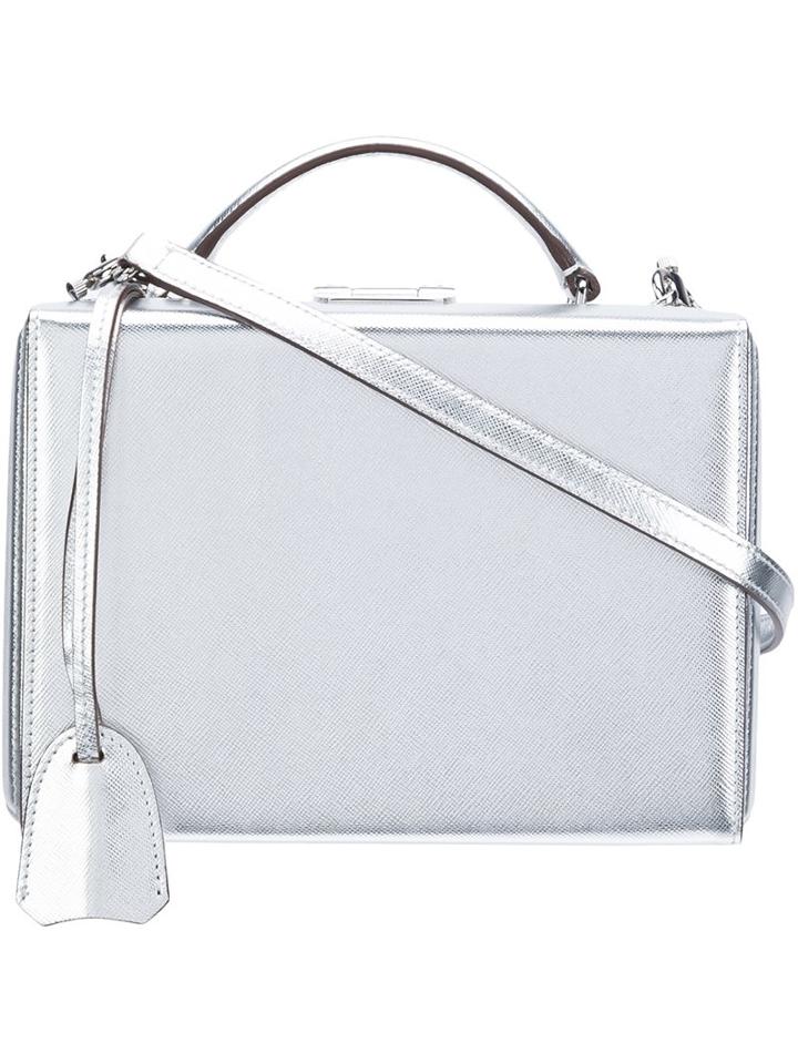 Mark Cross Small 'grace' Box Bag, Women's, Grey