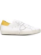 Philippe Model Logo Patch Sneakers, Men's, Size: 40, White, Nappa Leather/leather/rubber