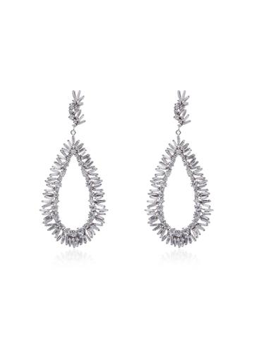 Suzanne Kalan White Pear Drop Diamond Earrings