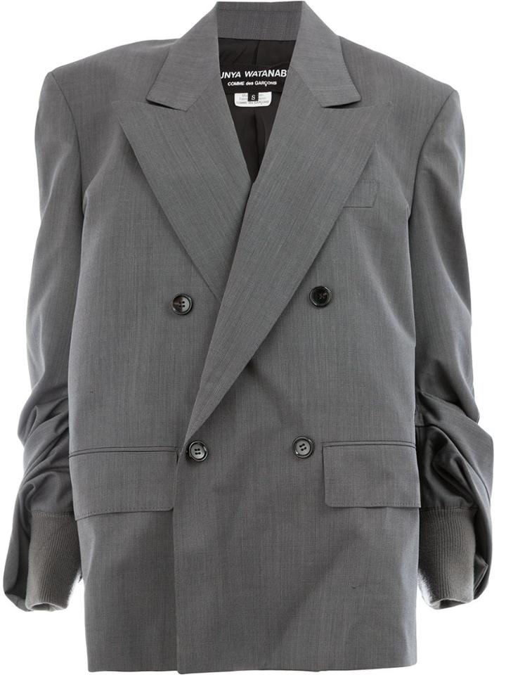 Junya Watanabe Double-breasted Fitted Blazer - Grey