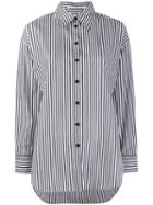 Acne Studios Menswear-inspired Striped Shirt - Black