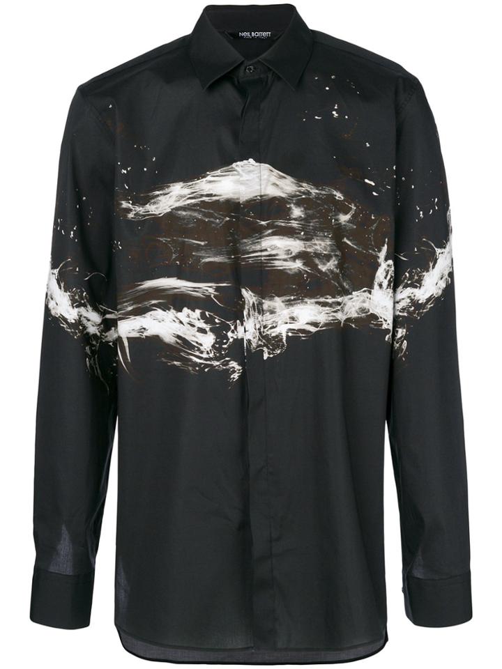 Neil Barrett Abstract Print Shirt - Black