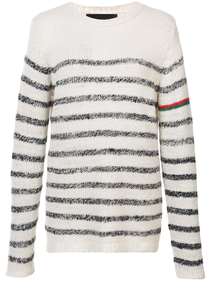 The Elder Statesman Striped Sweater - White