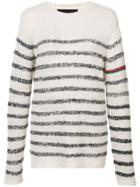 The Elder Statesman Striped Sweater - White