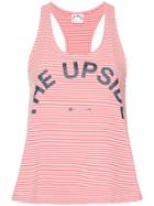 The Upside Striped Racerback Sports Top - Red