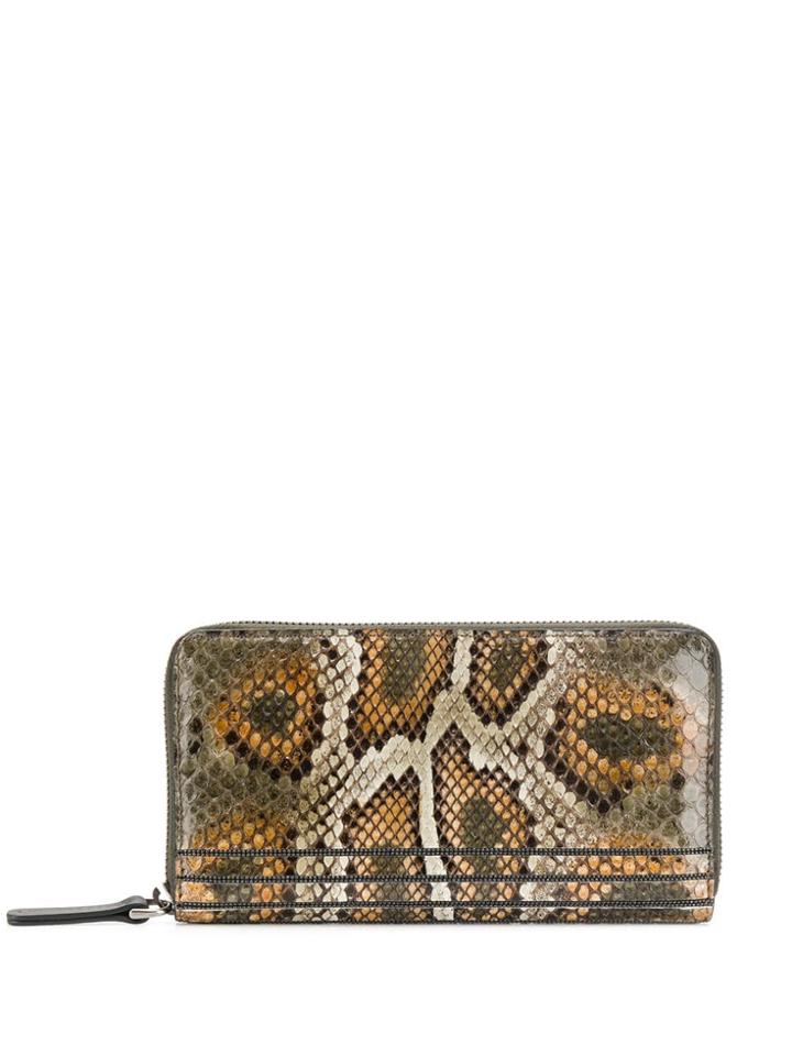 Brunello Cucinelli Snakeskin Effect Wallet - Neutrals