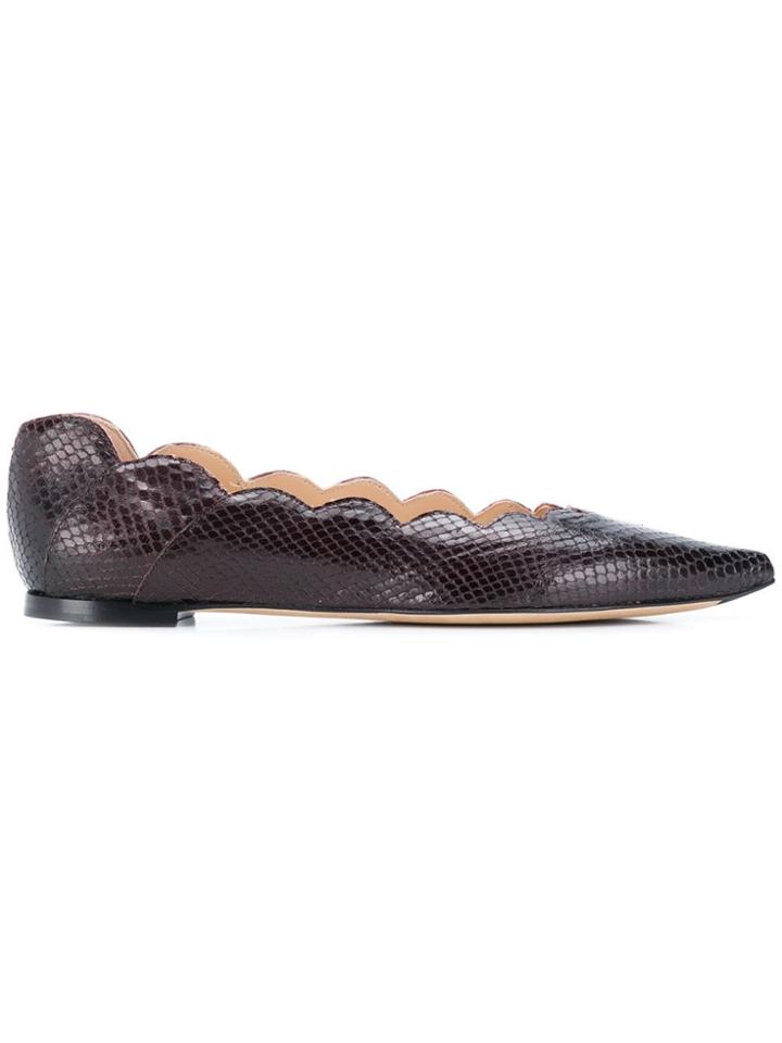 Chloé Lauren Ballerina Pumps - Brown