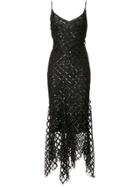 Amen Sequinned Handkerchief-hem Dress - Black