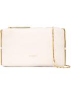 Poiret Metallic-frame Clutch Bag - White