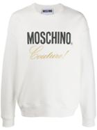 Moschino Logo Printed Sweatshirt - White