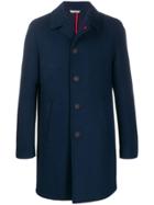 Manuel Ritz Single Breasted Coat - Blue