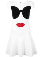 Alice+olivia 'sunglasses' Embellished Ruffled Dress