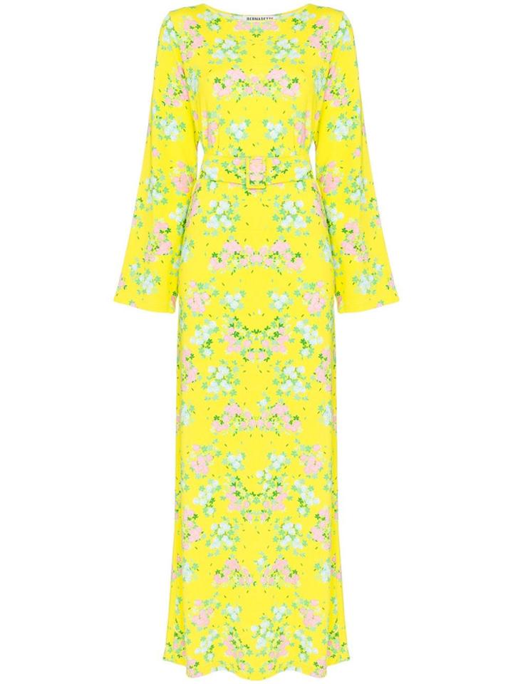 Bernadette Monica Floral Print Maxi Dress - Yellow