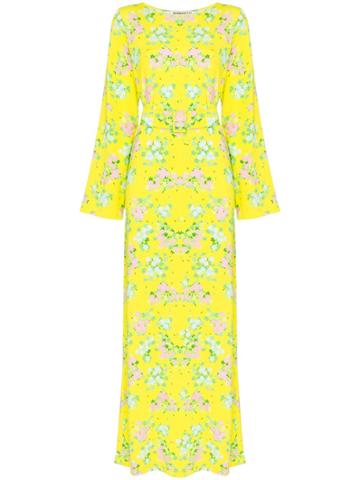 Bernadette Monica Floral Print Maxi Dress - Yellow
