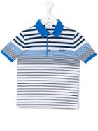 Boss Kids Stripe Print Polo Shirt, Boy's, Size: 12 Yrs, Blue