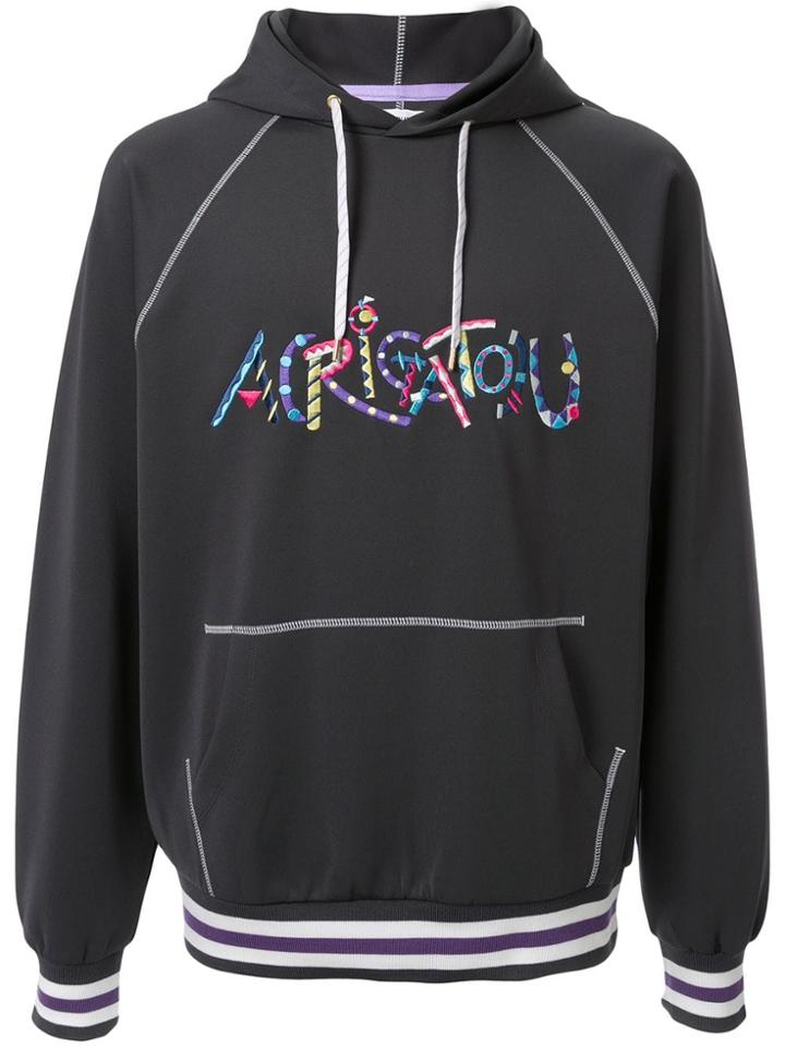 A(lefrude)e Embroidered Logo Hoodie - Grey