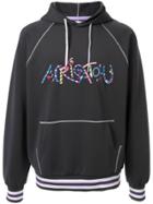 A(lefrude)e Embroidered Logo Hoodie - Grey