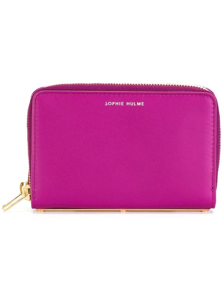 Sophie Hulme Medium 'rosebery' Wallet - Pink & Purple