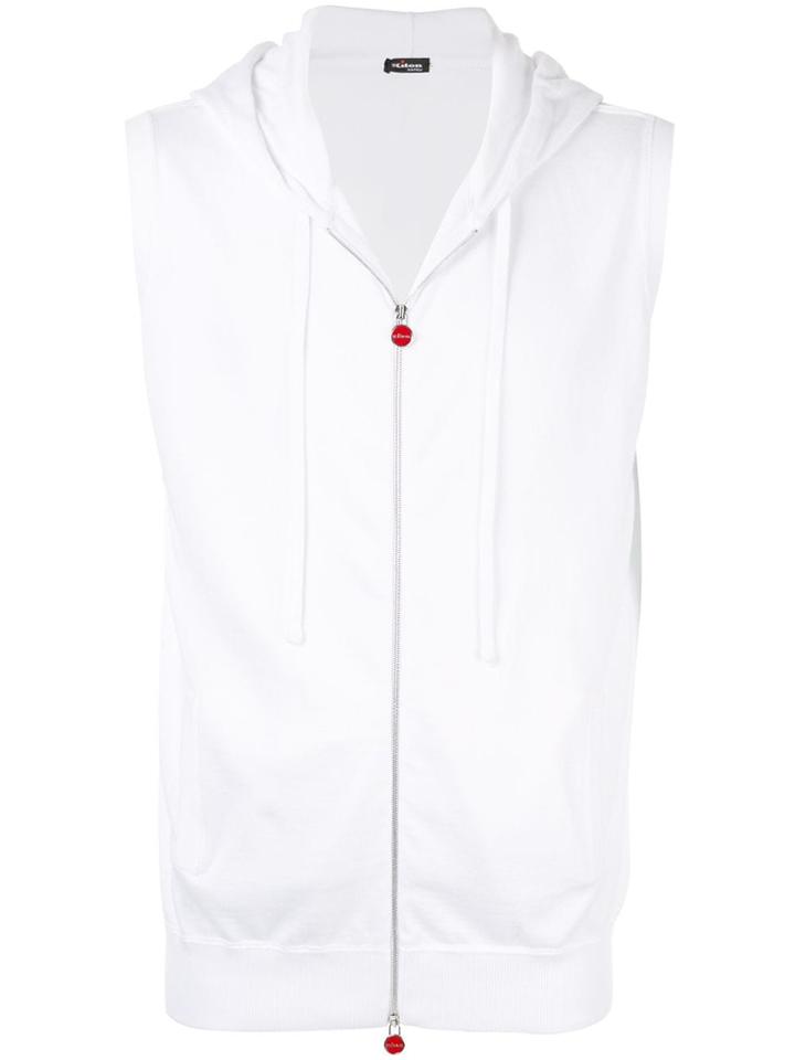 Kiton Hooded Gilet - White