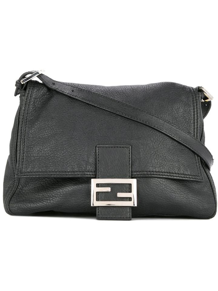 Fendi Vintage Zucca Manma Bucket Shoulder Bag - Black