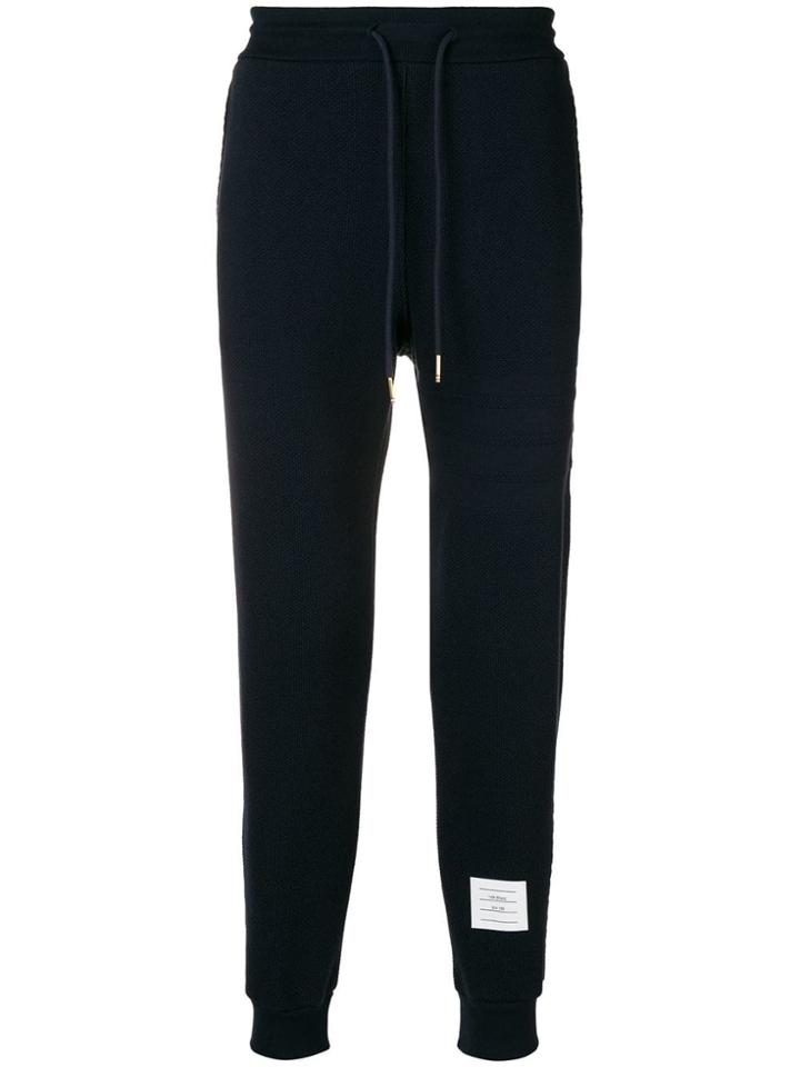 Thom Browne 4-bar Honeycomb Piqué Sweatpant - Blue