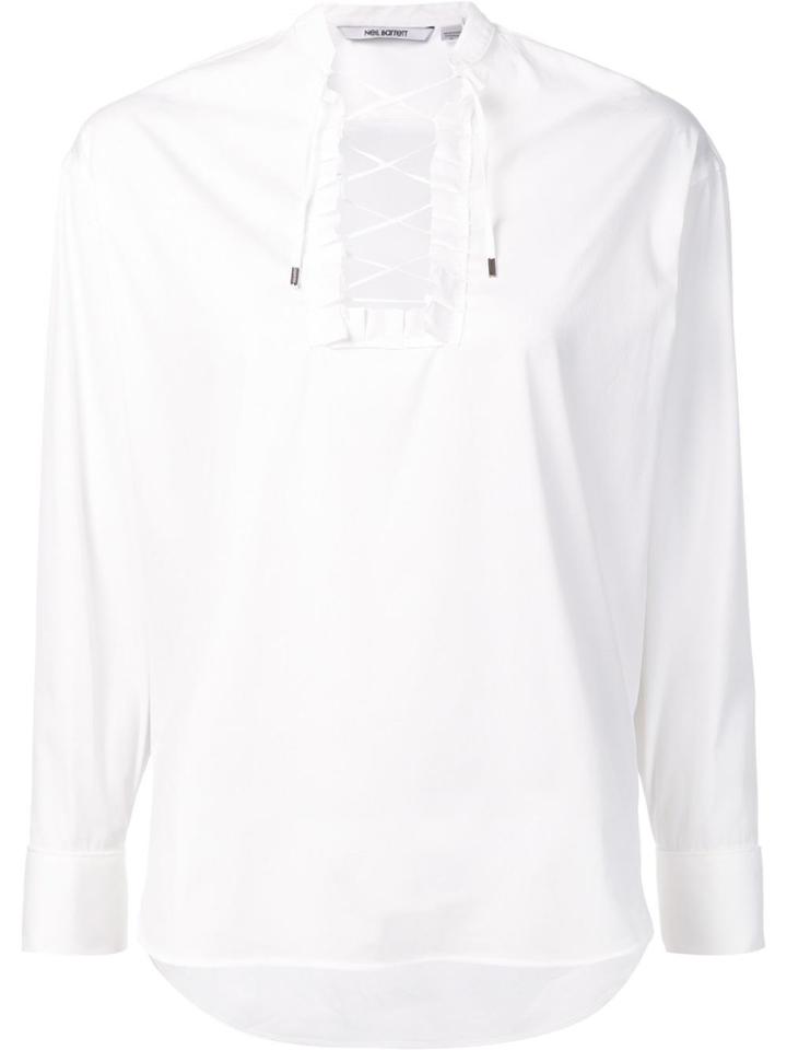 Neil Barrett Lace-up Shirt - White